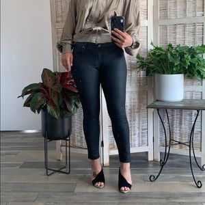 Zara coated lightweight denim jeans